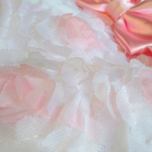 Rare Editions Dress Little Girls Sz 3T 🤍White 💕Pink Formal / Occasion - Picture 9 of 10